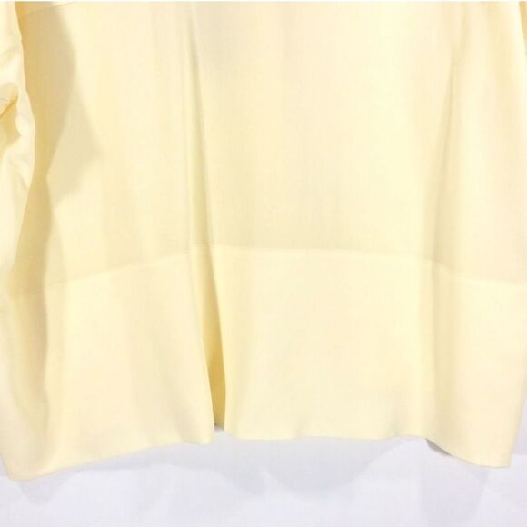 Everlane The Clean Silk Short-Sleeve Square Boxy Shirt Pale Yellow Size 0 NWT - Picture 9 of 15